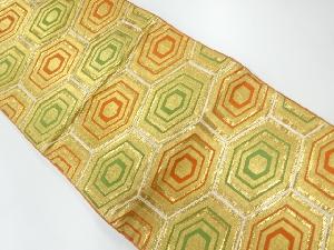 アンティーク　重ね亀甲模様織出し袋帯（材料）